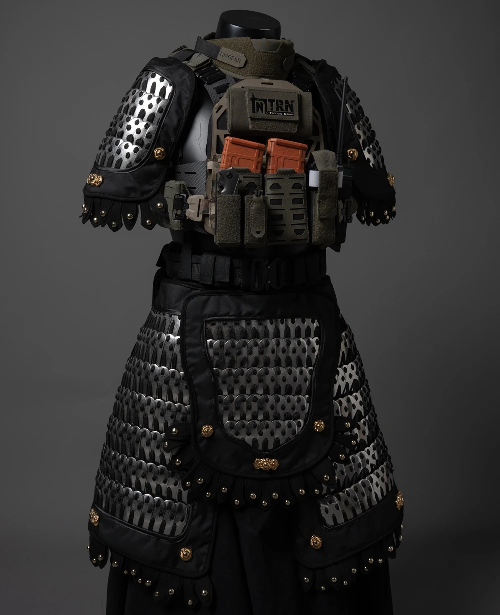 

Chinese style tactical armor skirt classic costume martial arts suit men and women cross-dressing game activities