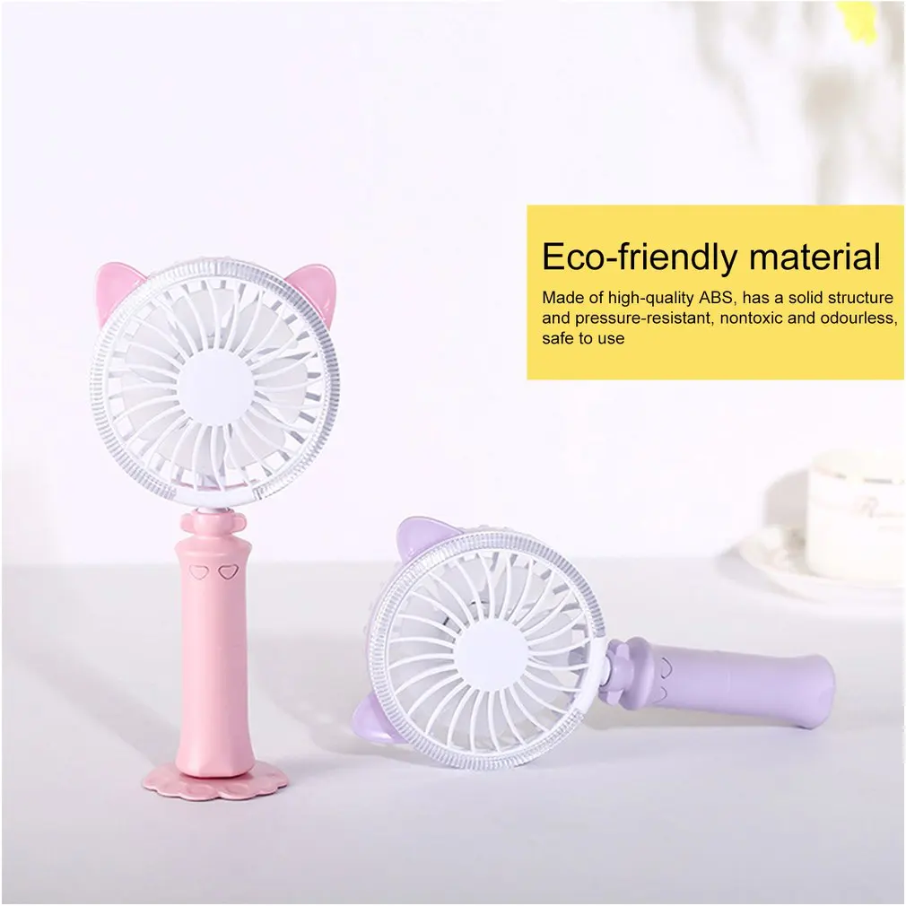 Mini Handheld Fan Cooler USB Charging Mini Desk Fan Rechargeable ABS Portable For Office Outdoor Household Travel