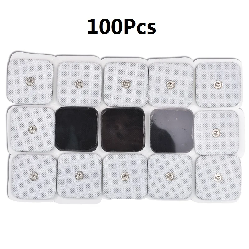 100Pcs 100 шт 3,5 мм разъем Многоразовые Самоклеющиеся электроды колодки для электрического мышечного стимулятора/Tens акупунктуры массажер для физиотерапии - Цвет: 100Pcs