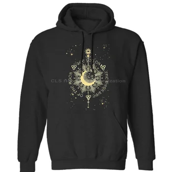 

Hippie Moon See You On The Dark Side Of The Moon Men Black Cotton Mens Neutral () Winter Hoodies Sweatshirts Free Shipping