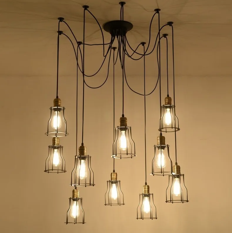 

Creative Spider Diner Pendant Lights With Led Bulbs Bar / Studio Lamps With Remote Control Free Shipping pendant lights