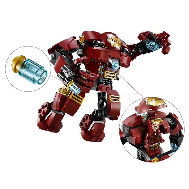 Billig ML K44 Super Heroes Marvel Iron Man Hulkbusters Anti Hulk Figur Blöcke Bau Geschenk Gebäude Spielzeug Für Kinder