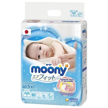 

MOONY NB diapers (up to 5 kg), 90 pcs 5080853