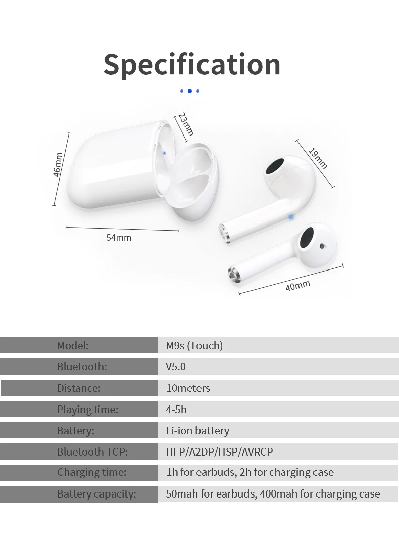 KYCXD M9S TWS bluetooth 5,0 наушники Smart touch bluetooth-наушник для автомобиля сенсорный наушник мини Спорт для iPhone xiaomi