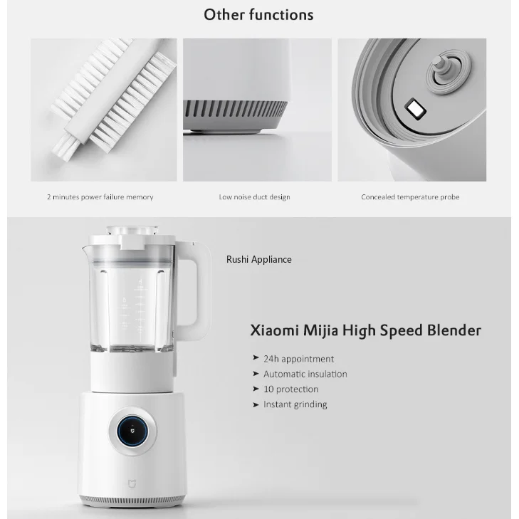 Xiaomi MIJIA обогреваемая автоматическая соковыжималка, многофункциональная высокоскоростная блендер, фруктовый блендер для овощей, чашка для соевого молока