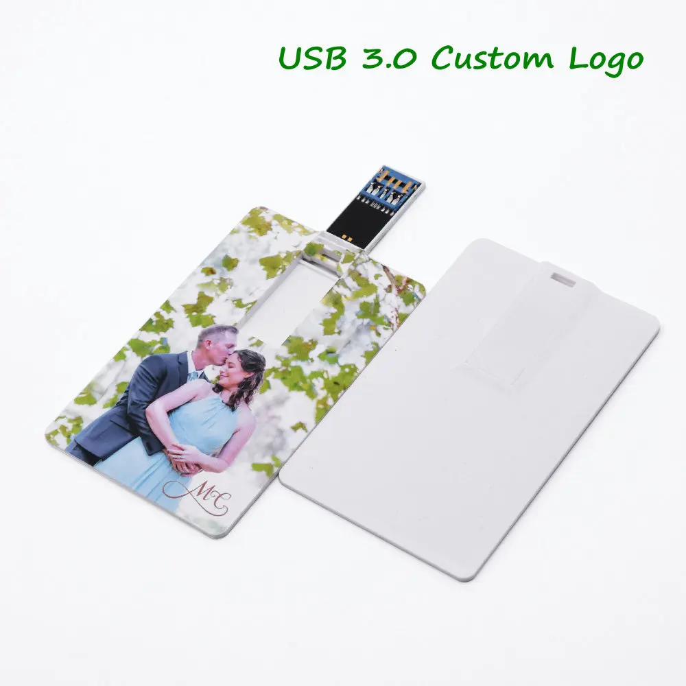 

Credit Card Micro Usb Flash Drive 3.0 Color Print Custom Logo Pendrive 8gb 16gb 32gb 64gb Bulk Gifts Photo Stick Storage Device