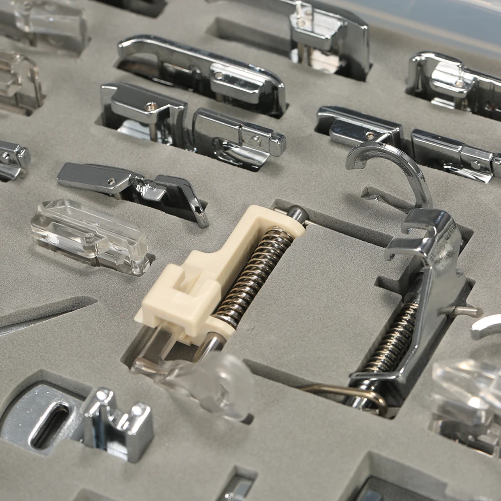 

Hot New 52pcs Professional Foot Sewing Machine Parts Accessories with Plastic Box for Low Shank Sewing Machines