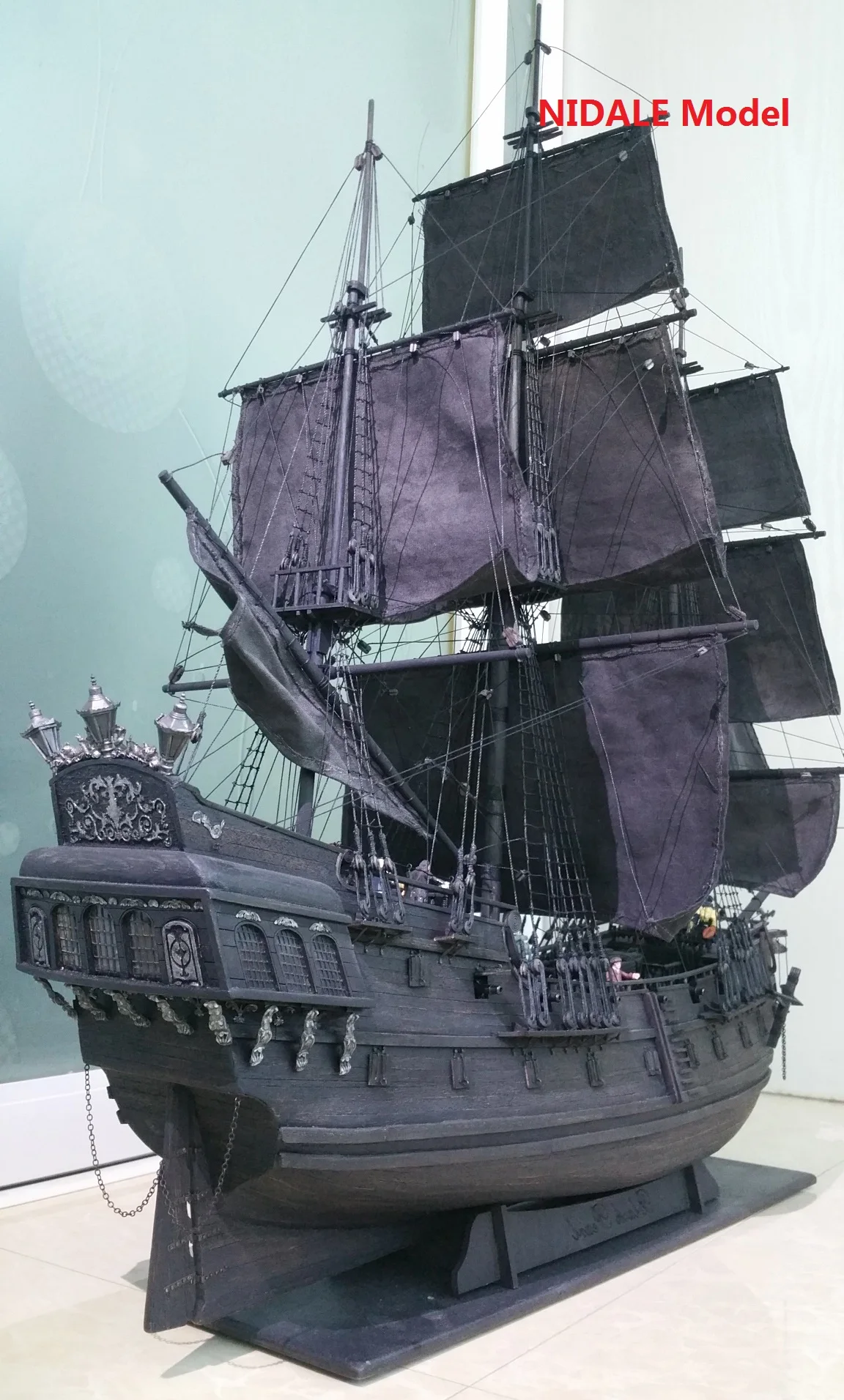 Black Pearl Piratenschiff Holzbausatz 1:50 - Mittelalterlicher Schiffsmodellbausatz