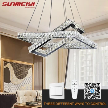 

1 Crystal LED Chandeliers Dimmable APP Control Modern Kitchen Chandelier Lighting Smart Lamp For Living room Bedroom lampadario