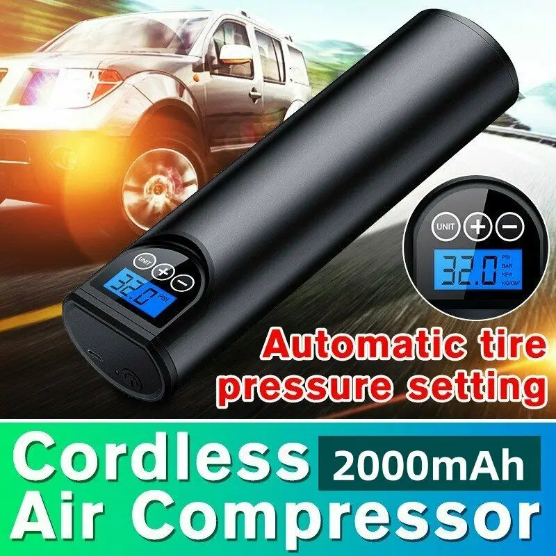 Compresseur d'air portatif sans fil à gonfleur de pneu camion portatif  Pompe à air - Chine Gonfleur de pneu de voiture numérique