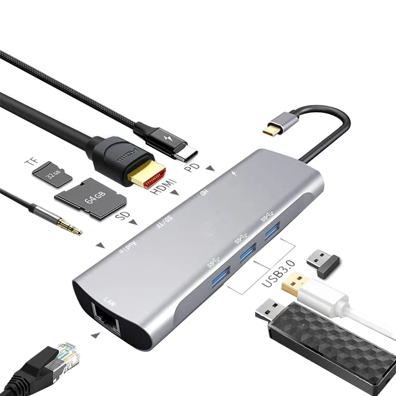 Тип-c гигабитный порт/HDMI Nine-In-One концентратор Расширение док-станции