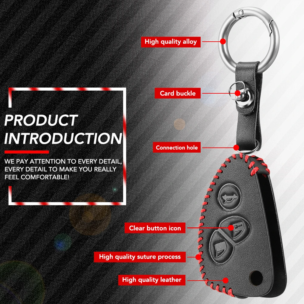 Key Case Cover Genuine Leather Car Key Cover FOB Case For Alfa Romeo 147 156 166 GT JTD TS Flip Remote