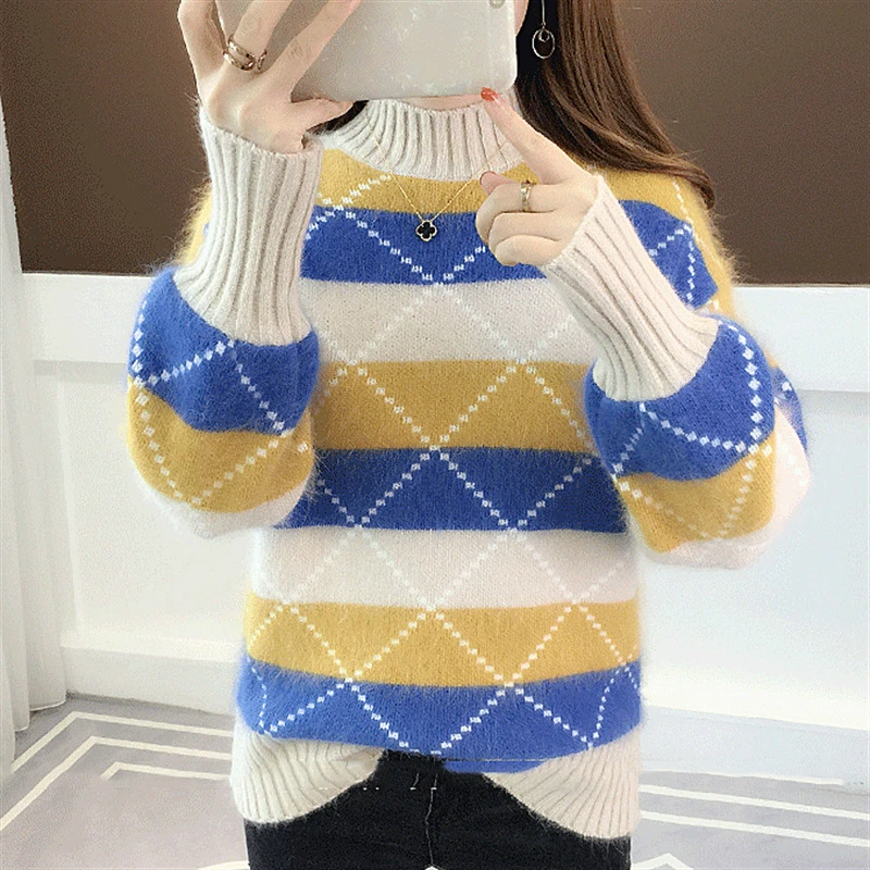 

High quality sweater,Autumn And Winter Half-Turtle-Neck Pullover Sweater Women's