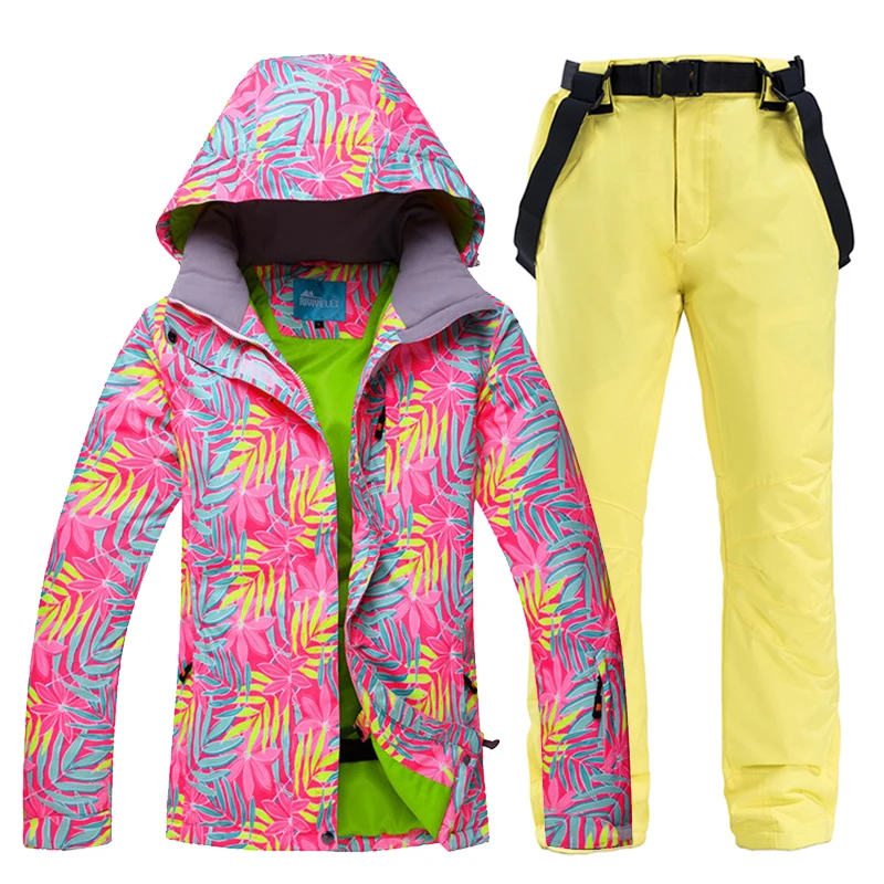 Женский лыжный костюм брендовая зимняя высококачественная теплая