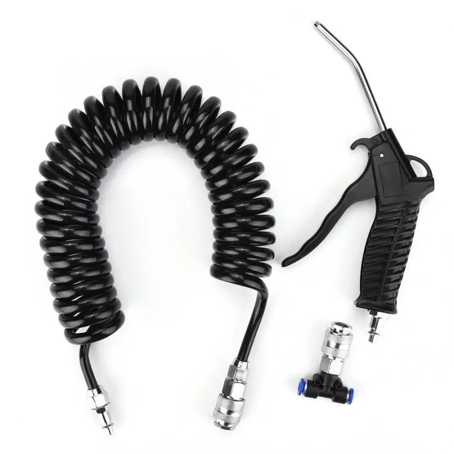 Black Air Duster Gun Pneumatic Wind Blowing Kit Set with EU Connector + PU Hose. | Инструменты