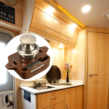 

Furniture Hardware Handle Lock Camper Car RV Caravan Hanging Cabinet Lock Desk Drawer Latch Button Lock for Kitchen Cabinet Door