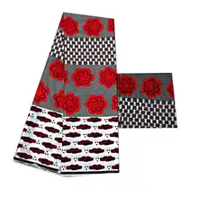 2 ярдов шифон с 4 ярдов шелк мягкий материал ткань леди Африканский нигерийский свадебное платье одежда Анкара натуральный шелк с принтом