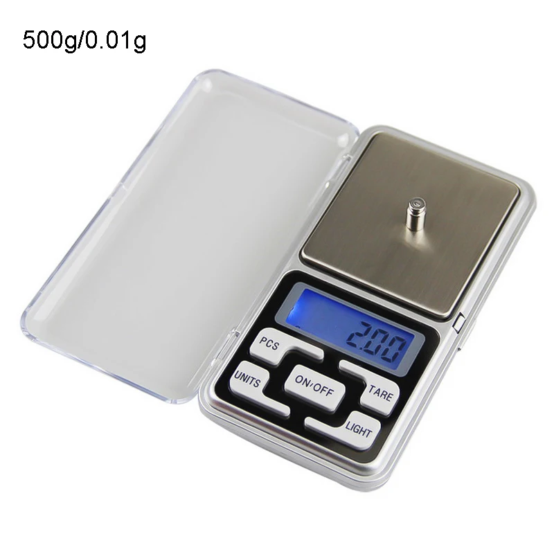 Электронный ЖК-дисплей Дисплей Мини цифровые весы 100/200/300/500g X 0,01g Карманные ювелирные изделия Вес Весы Высокая точность взвешивания баланс