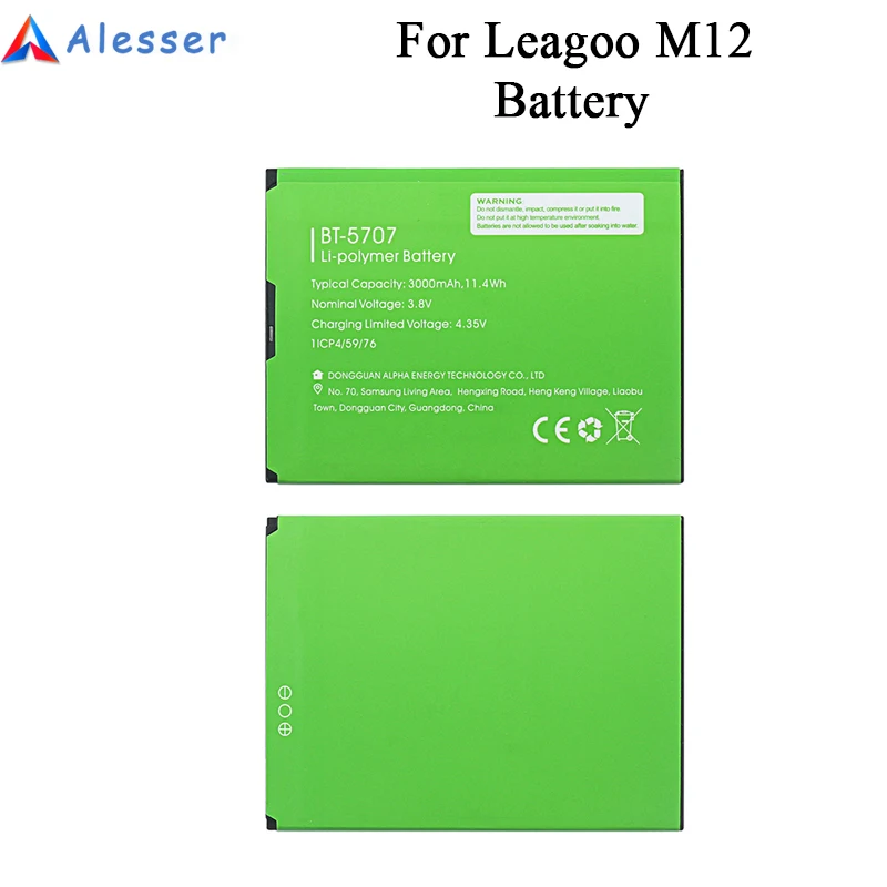 Alesser для Leagoo M12 батарея 3000 мАч Сменный аксессуар Аккумуляторы для Leagoo M12 мобильный телефон резервная батарея
