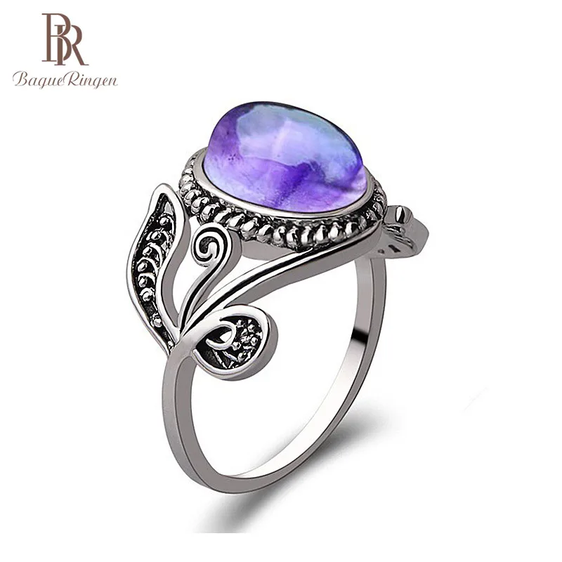 Bague Ringen, новинка,, серебряное Ювелирное кольцо на палец, аметист, набор в дрель, подарок для женщин, юбилей, День святого Валентина