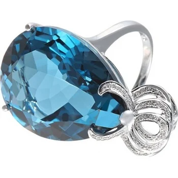 

Jay VI ring with Topaz and diamonds in white gold