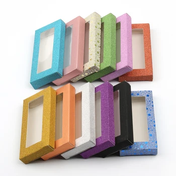 

Wholesale 50pcs Packing box for eyelash blank eyelashes package Multicolor paper box Eyelashes DIYflash packing box makeup