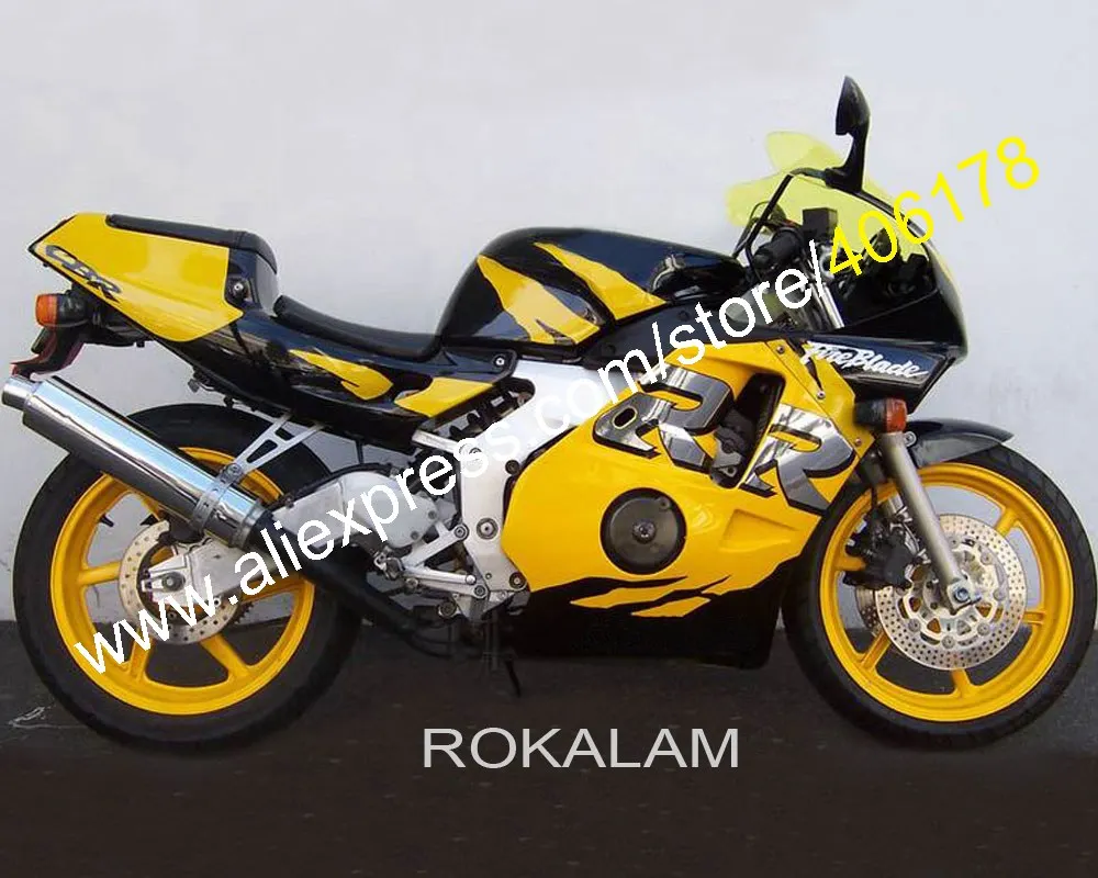 Кузова Обтекатели для Honda CBR250RR 90-94 MC22 1990 1991 1992 1993 1994 желто-черный Обтекатель Kit