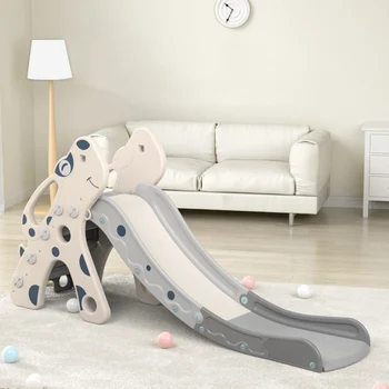 

BQY Toddler Toy First Slide Children Home Folding Slide, Kids Multi-Function Indoor Outdoor Playground Combination Toy with Bask