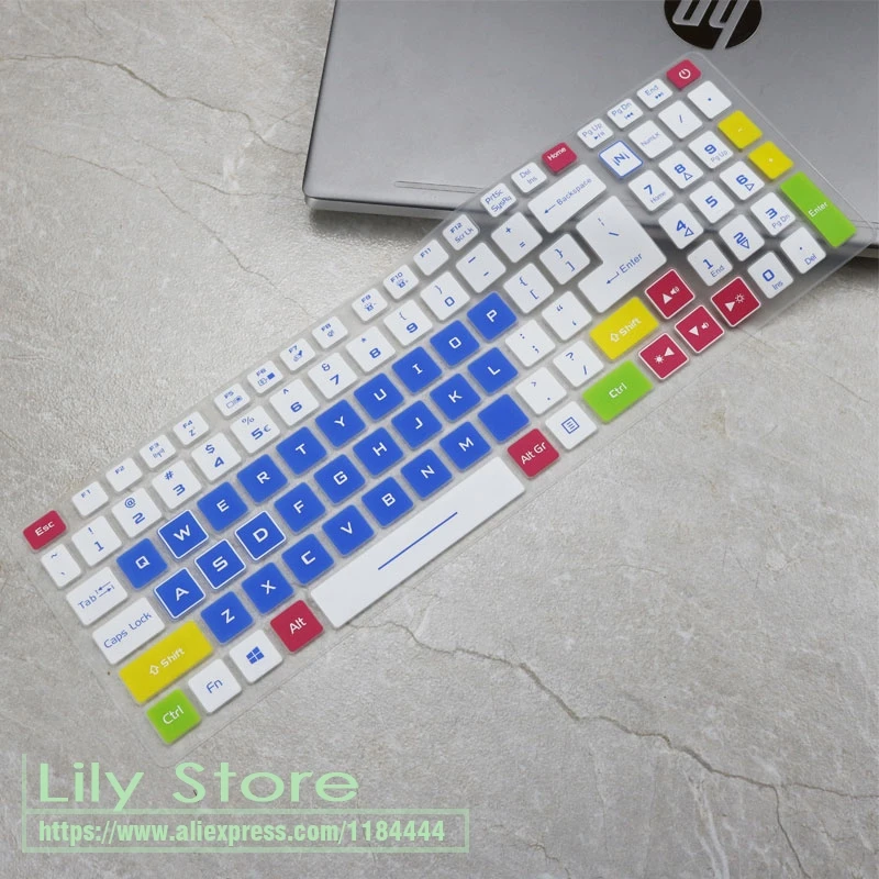 candyblue Силиконовый чехол-клавиатура для ноутбука acer Predator Helios 300 /Helios 500 /Helios 700 - Цвет: candyblue