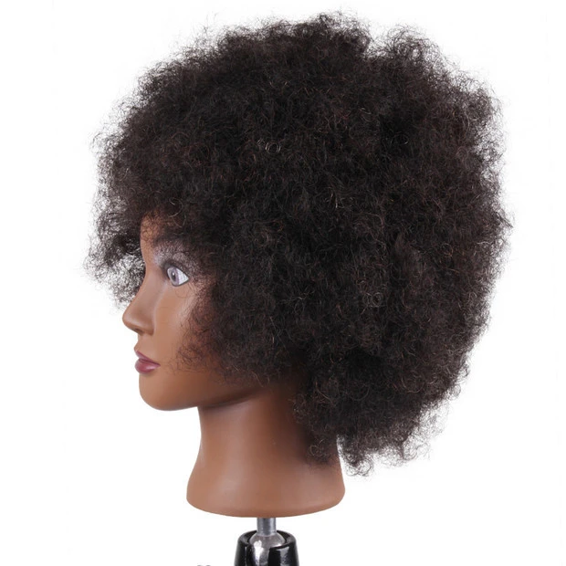 Afro Human Hair Mannequin Head Training  Afro Hairdressing Training Head -  Afro - Aliexpress