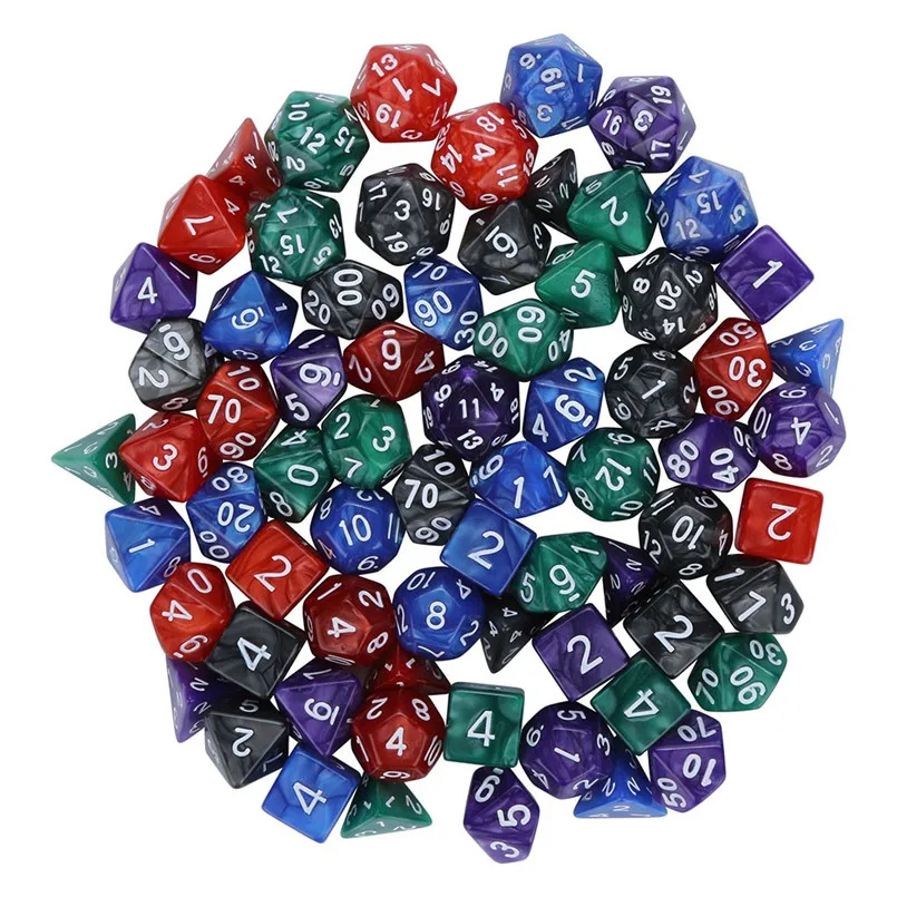 Dnd dice sets two-color multi-faced tweezers TRPG game polyhedron D20 multi-faceted acrylic dice party happy dados de rpg 30A20