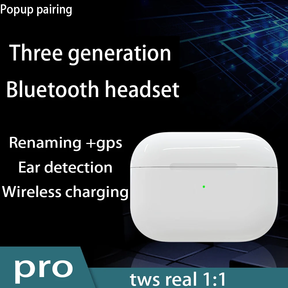 

Original 1:1 TWS Air 3 Airpodering Pro Wireless Headphone Bluetooth Headset PK I90000 Pro3 i500 i1000000 for apple iPhone
