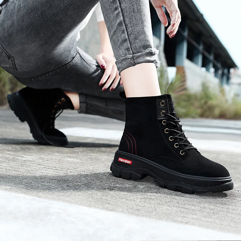 

Martin Boots Female Black Handsome 2019 New Style Early Autumn Short Boots Was Small Feet Versatile INS Online Celebrity Spring