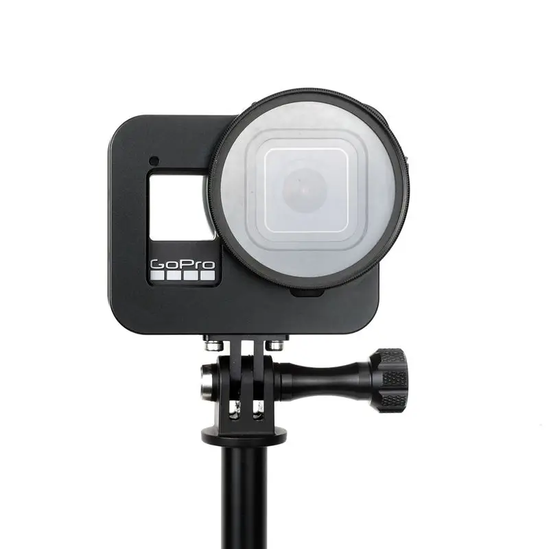 Для GoPro Hero8 чехол из алюминиевого сплава Горизонтальная Вертикальная защитная оболочка+ 52 мм наборы УФ-фильтров для Go Pro Hero 8 Черные Аксессуары