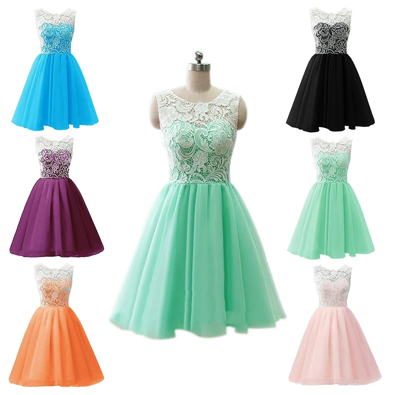 

Sweet Girls Princess Dress Girl Cute A-line Lace Decor Dresses New Formal Party Sleeveless Solid Sundress Children's Sundresses
