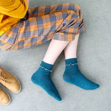 10 пар, зимние женские носки без пятки, японский стиль, одноцветные, Пномпень, золотые грибковые стопки, женские носки