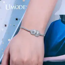 UMODE браслет-цепочка с двумя цветами для женщин, друзей, очаровательный Теннисный браслет, ювелирные изделия, роскошные подарки для женщин, аксессуары UB0183