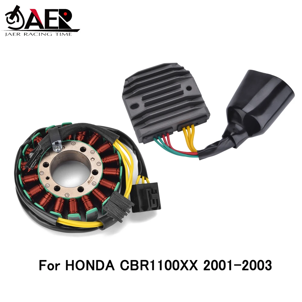 JAER High Quality Voltage Regulator Rectifier + Stator Coil for Honda CBR1100XX 2001 2002 2003 |