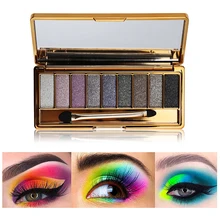 9 цветов Палитра теней для век Shimmer Matte Eye Makeup Pallete Набор высокопигментированных красных темных нежных теней для век паллет