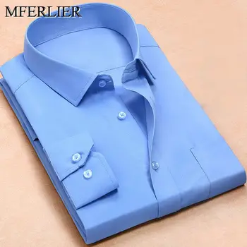 

Spring Autumn men shirt 5XL 6XL 7XL 8XL 9XL 10XL Bust 164cm large size business long sleeve plus size men shirt 5 colors