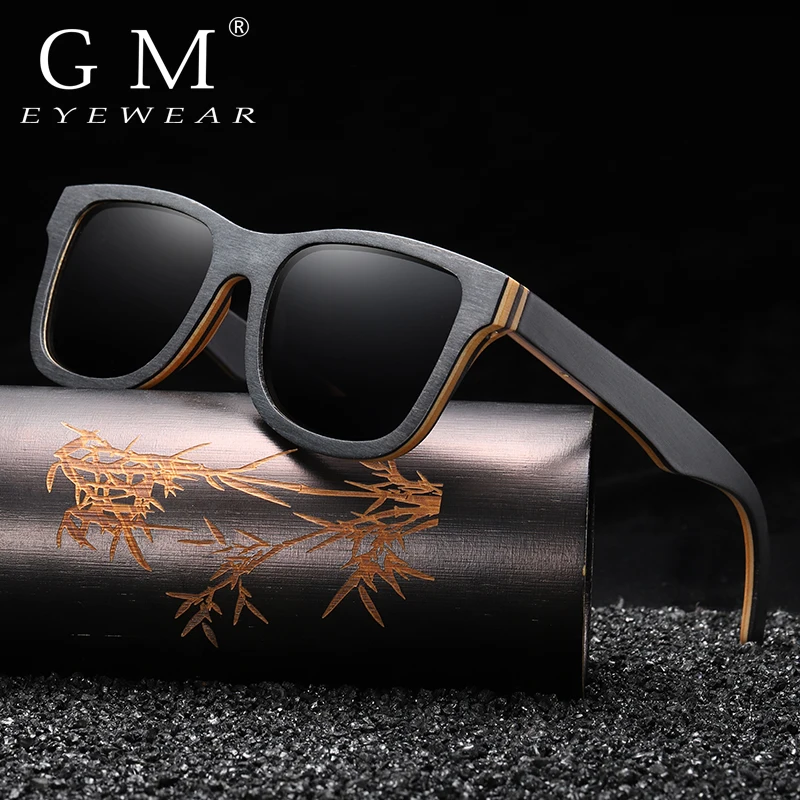 

GM Fashion Sunglasses Men Women Polarized Mirror UV400 Sun Glasses Full Frame Wood Shades Goggles Classic Handmade
