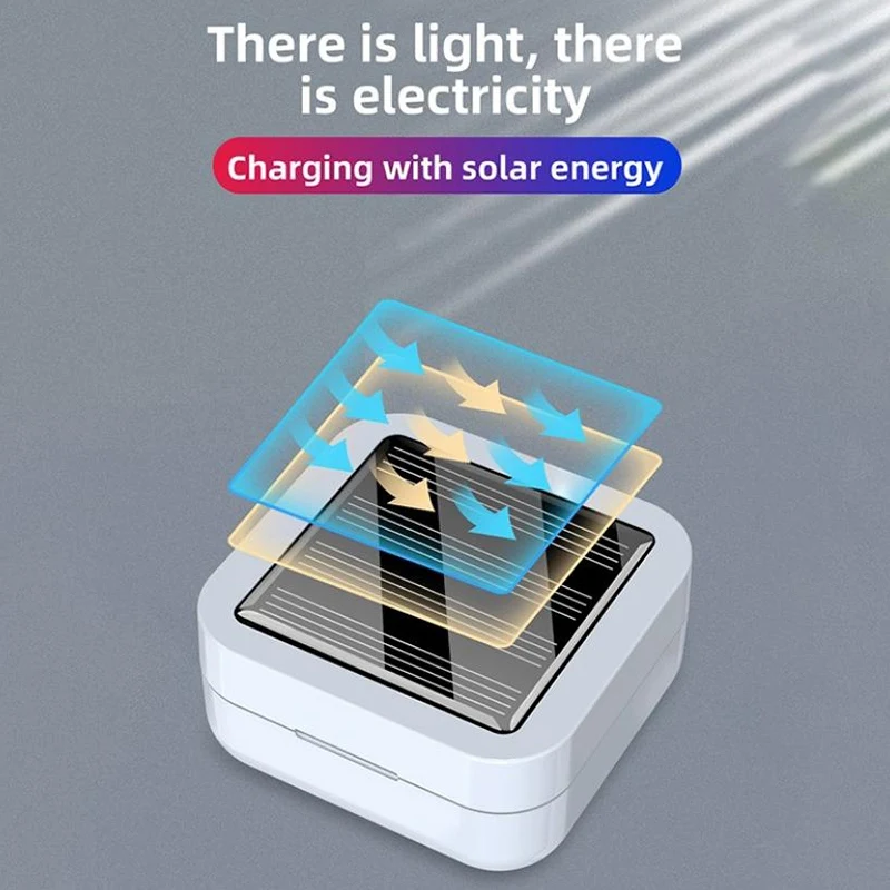 Air6 Plus Earphones TWS Wireless Bluetooth Headphones Solar Charging Earbuds ligent LED Display Contact Control