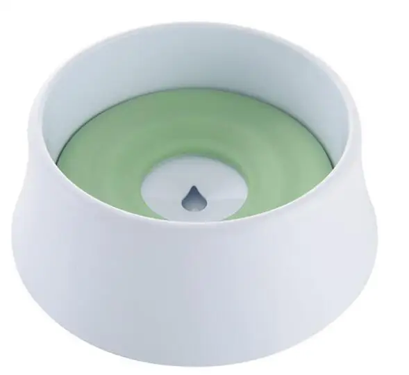 green Питомец кошка собачья миска для воды блюдо не влажный рот брызговик пластиковый безопасный питомец плавающая чаша Щенок питьевой Диспенсер питатель - Цвет: green