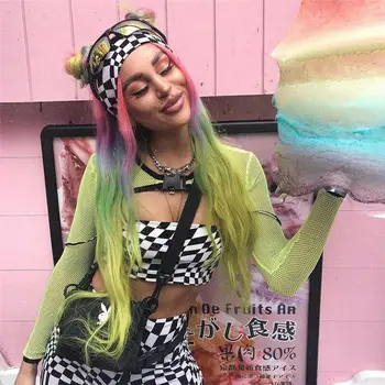 

Women Mesh Sheer Shirt Top Fishnet Hollow Out Crop Tops Solid Green Color Floral Clothes Large Size tee shirt femme