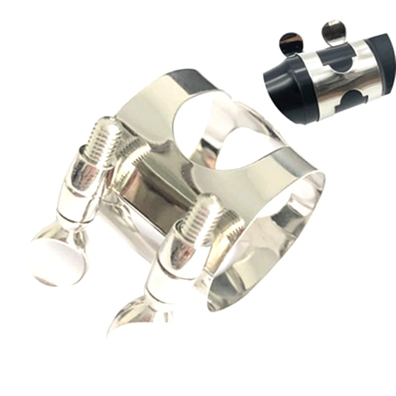 Metal Clarinet Mouthpiece Connector with Twin-Screw Adjustment for Mid-Range E-Sax