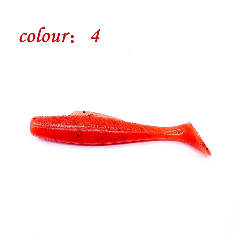 Wokotip 6 шт./лот 8 см 5 г Pesca искусственная мягкая блесна, Япония Shad червь Swimbaits джиг голова для ловли нахлыстом силиконовая резиновая рыбка - Цвет: 4
