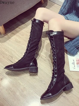 

Children of Boots Autumn 2019 New Type Boots with Red High Barrel but Thick-heeled Knight's Slim Locomotive Boots
