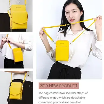 

2020 solid color multifunctional ladies shoulder wallet Y7Q5