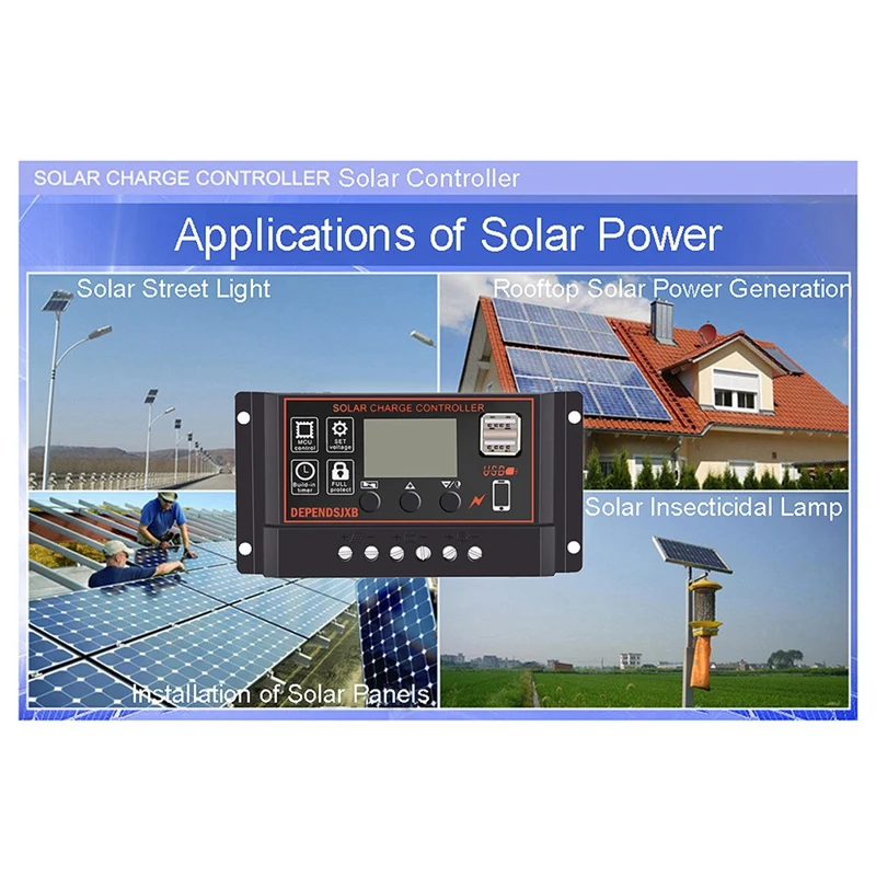 Солнечная панель 18V20W черная солнечная панель s+ 12 V/24 V Солнечный контроллер с интерфейсом USB источник питания для путешествий(10A