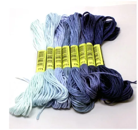 8 метров 8 шт градиентные цветные нитки для вышивки крестом DIY плетеные проволочные нити Skein вышивка нить плетение Браслеты нить